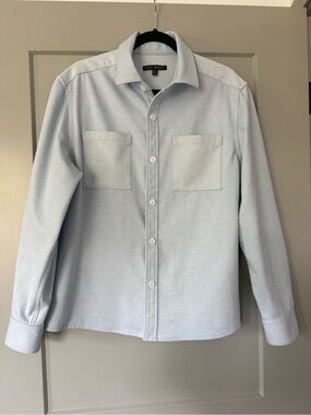 Robert Barakett Overshirt in Light Blue Size Medium